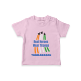 Tricolour Air Show Pride T Shirt - BABY PINK - 0-5 Months Old (Chest 17")