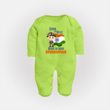 Born to Rule Little Soldier Full Body Suit - LIME GREEN - New Born (Chest 7.5")