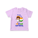 Proud to Be Indian Little Patriot T Shirt - LILAC - 0-5 Months Old (Chest 17")