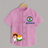 Little Patriot Tricolour Shirt - BABY PINK - 0 - 6 Months Old (Chest 23")