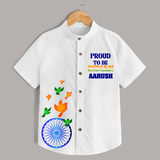 Proud Indian Ashoka Pride Shirt - WHITE - 0 - 6 Months Old (Chest 23")