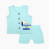 My First Independence Day Cloud Theme JablaSet - BABY BLUE - 0 - 3 Months Old (Chest 9.8")