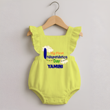 My First Independence Day Cloud Theme Romper Frock - PASTEL YELLOW - 0 - 3 Months Old (Chest 19")