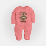 Little Soldier Baby Full Body Suit - PEACH - New Born (Chest 7.5")