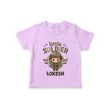Little Soldier Baby T Shirt - LILAC - 0-5 Months Old (Chest 17")