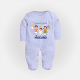United by India Full Body Suit - BABY BLUE - New Born (Chest 7.5")