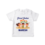 Proud Indian Baby T Shirt - WHITE - 0-5 Months Old (Chest 17")