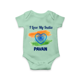 I Love My India Baby Romper - MINT GREEN - New Born (Chest 14")