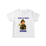 Made in India Baby T Shirt - WHITE - 0-5 Months Old (Chest 17")