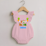 I Love India Romper Frock - BABY PINK - 0 - 3 Months Old (Chest 19")