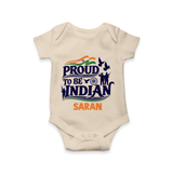 Proud to Be Indian Baby Romper - IVORY - New Born (Chest 14")