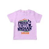 Proud to Be Indian Baby T Shirt - LILAC - 0-5 Months Old (Chest 17")