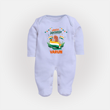 Vande Mataram Baby Full Body Suit - BABY BLUE - New Born (Chest 7.5")
