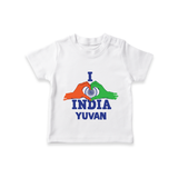 I Love India Heart Baby T Shirt - WHITE - 0-5 Months Old (Chest 17")