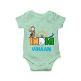 India Pride Baby Romper - MINT GREEN - New Born (Chest 14")