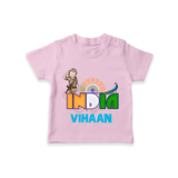India Pride Baby T Shirt - BABY PINK - 0-5 Months Old (Chest 17")