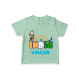 India Pride Baby T Shirt - MINT GREEN - 0-5 Months Old (Chest 17")