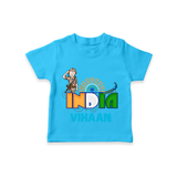 India Pride Baby T Shirt - SKY BLUE - 0-5 Months Old (Chest 17")