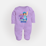 Can’t Keep Calm It’s Cricket Season FULL BODY SUIT - LILAC - New Born (Chest 7.5")