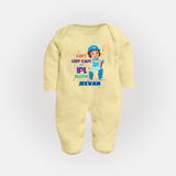 Can’t Keep Calm It’s Cricket Season FULL BODY SUIT - PASTEL YELLOW - New Born (Chest 7.5")