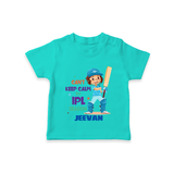 Can’t Keep Calm It’s Cricket Season TSHIRT - TEAL - 0-5 Months Old (Chest 17")