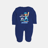 Can’t Keep Calm It’s Cricket Season FULL BODY SUIT - NAVY BLUE - New Born (Chest 7.5")