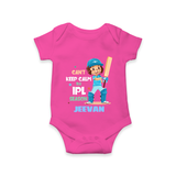 Can’t Keep Calm It’s Cricket Season Baby Romper - HOT PINK - New Born (Chest 14")