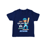 Can’t Keep Calm It’s Cricket Season TSHIRT - NAVY BLUE - 0-5 Months Old (Chest 17")