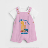 Cricket Fever Is On DUNGAREE – Fan Edition - BABY PINK - 0 - 5 Months Old (Chest 18")