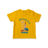 Cricket Fever Is On TSHIRT – Fan Edition - CHROME YELLOW - 0-5 Months Old (Chest 17")
