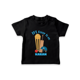 Cricket Fever Is On TSHIRT – Fan Edition - BLACK - 0-5 Months Old (Chest 17")