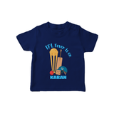 Cricket Fever Is On TSHIRT – Fan Edition - NAVY BLUE - 0-5 Months Old (Chest 17")