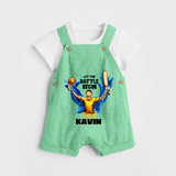 Let The Battle Begin DUNGAREE – Match Day Outfit - GREEN - 0 - 5 Months Old (Chest 18")