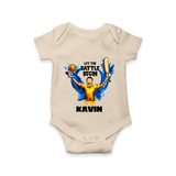 Let The Battle Begin Baby Romper – Match Day Outfit - IVORY - New Born (Chest 14")