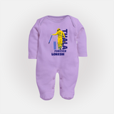 Yellow Army Forever FULL BODY SUIT – Cricket Fan Inspired - LILAC - New Born (Chest 7.5")