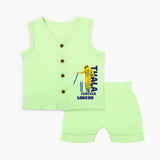 Yellow Army Forever jabla – Cricket Fan Inspired - PASTEL GREEN - 0 - 3 Months Old (Chest 9.8")