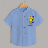 Yellow Army Forever SHIRT – Cricket Fan Inspired - SKY BLUE - 0 - 6 Months Old (Chest 23")