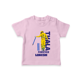 Yellow Army Forever TSHIRT – Cricket Fan Inspired - BABY PINK - 0-5 Months Old (Chest 17")