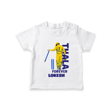 Yellow Army Forever TSHIRT – Cricket Fan Inspired - WHITE - 0-5 Months Old (Chest 17")
