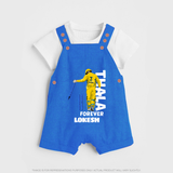 Yellow Army Forever DUNGAREE – Cricket Fan Inspired - COBALT BLUE - 0 - 5 Months Old (Chest 18")