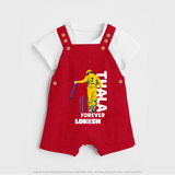 Yellow Army Forever DUNGAREE – Cricket Fan Inspired - RED - 0 - 5 Months Old (Chest 18")