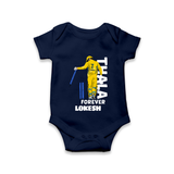 Yellow Army Forever Baby Romper – Cricket Fan Inspired - NAVY BLUE - New Born (Chest 14")