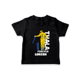 Yellow Army Forever TSHIRT – Cricket Fan Inspired - BLACK - 0-5 Months Old (Chest 17")