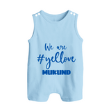 We Love Yellow BUTTON ROMPER – Color Fan Edition - BABY BLUE - New Born (Chest 18")
