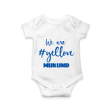 We Love Yellow Baby Romper – Color Fan Edition - WHITE - New Born (Chest 14")