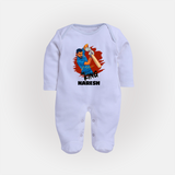 Future Match Winner FULL BODY SUIT – Personalized Cricket Outfit - BABY BLUE - New Born (Chest 7.5")