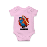 Future Match Winner Baby Romper – Personalized Cricket Outfit - BABY PINK - New Born (Chest 14")