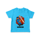 Future Match Winner TSHIRT – Personalized Cricket Outfit - SKY BLUE - 0-5 Months Old (Chest 17")