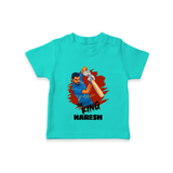 Future Match Winner TSHIRT – Personalized Cricket Outfit - TEAL - 0-5 Months Old (Chest 17")
