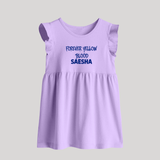 Yellow Vibes Forever BABY FROCK – Fan Edition - LILAC - 0 - 3 Months Old (Chest 17")